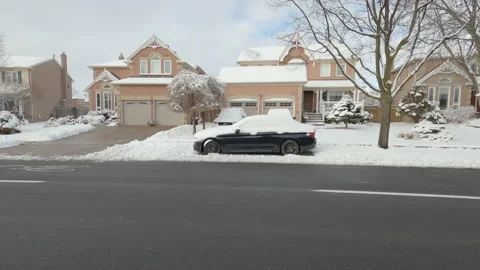 POV side view quiet city streets during COVID 19 coronavirus pandemic lockdown Vídeo Stock 145916805