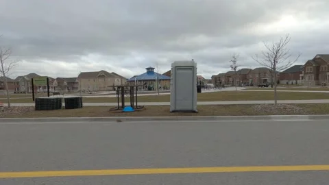 POV side view Toronto residential real estate houses and homes visuals Видео 151240145