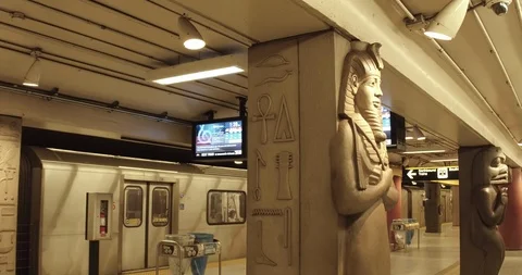 Pov Side View Of Toronto subway station Stock Footage 85866443