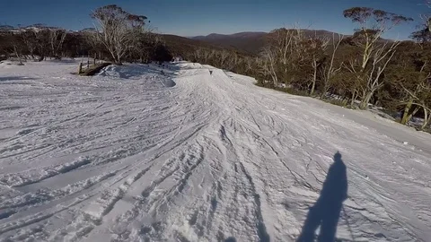 POV Skiing Shot Video stock 81007286