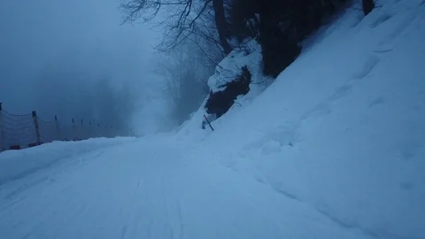 Pov sledging sledge ride 库存影片 102849051