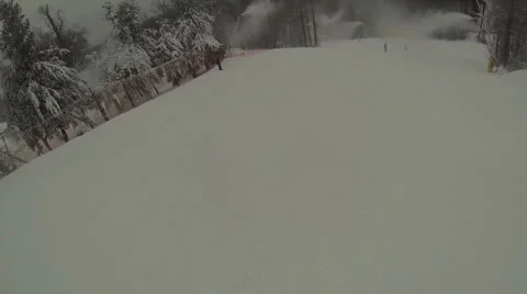 POV snowboarder fall Video stock 23117544
