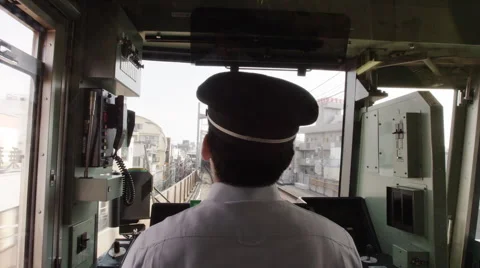 POV through the Train Drivers cabin Stock Footage 67657453
