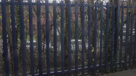 POV through Window Train Leaves Station Platform Stock-Footage 44520233