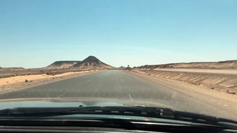 POV through windshield of vehicle driving fast on asphalt highway in White Stock Footage 340868366