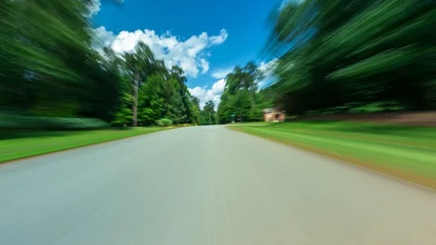POV time-lapse from a car driving Stock Footage