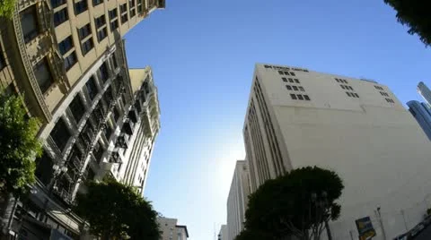 POV Time Lapse Driving of Downtown Los Angeles Stock Footage 21978802