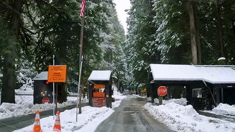 Pov  time lapse driving on Mt Rainier Stock Footage 235385477
