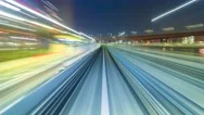 Pov Timelapse Through Tokyo Tunnels Via The Automated Guideway Transit Stock Footage