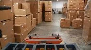 Pov From On Top Forklift In Factory Stock Footage