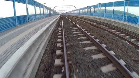 Pov Train out of control Stock Footage 92308167