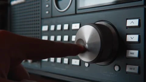 Pov turning volume knob Stock Footage 247233044
