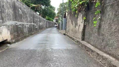 Pov of two wickermen pull tourists down the street Stock Footage 150333060