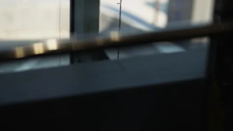 Pov unique visual perspective from moving elevator lift showing abstract patt Vídeos de archivo 326003454