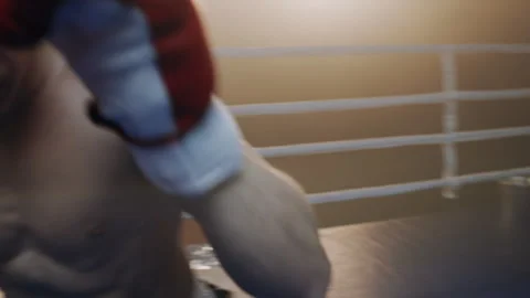 POV view of Boxers boxing in a box match Stock Footage 282982489