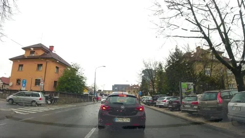 POV view from a moving car Stock Footage 185485493