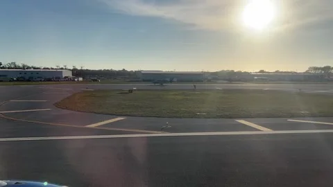 POV view from plane window take off Stock Footage 241287320