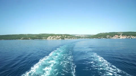 POV View of Ship Sails from the Coast. Stock Footage 113517598