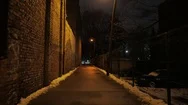 Pov Walk Through A Dark, Gloomy And Cold Streets. 4K Uhd Stock Footage