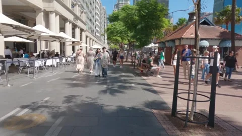 POV walking along circular quay in Sydney Australia Video stock 269461544