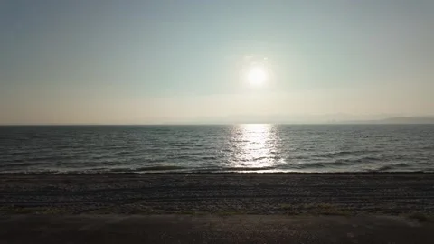 POV Walking Along a Path to the Shore of Lake Hamana Stock Footage 340414044