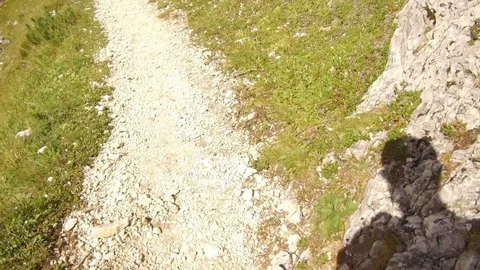Pov walking in Antersas, Puez Stock Footage 79689333
