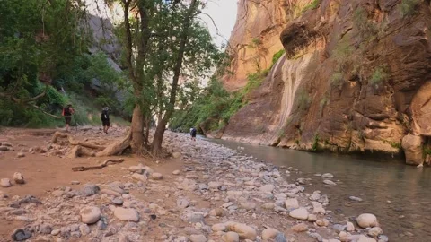 POV walking in the Narrow Stock Footage 137535357