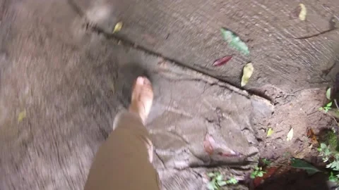 POV Walking next to a waterfall in Chiang Mai, Thailand Stock Footage 130700474