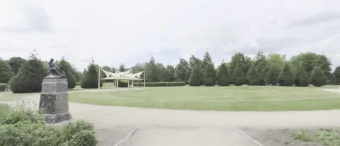 Pov of walking into an open grassy area - HLG footage Stock Footage 196113361