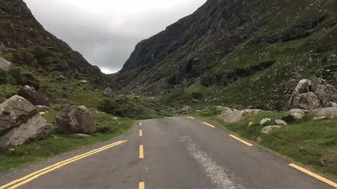 POV of Walking Through Mountain Landscape, Ireland Stock Footage 90819772