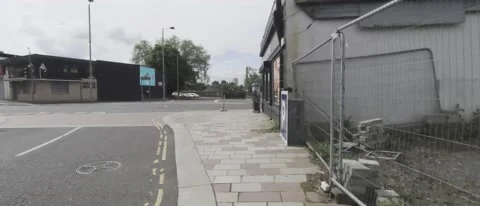 Pov of walking towards an intersection - HLG Footage Stock Footage 196113821