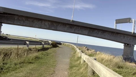 POV Walking Under a Bridge Stock Footage 91020568
