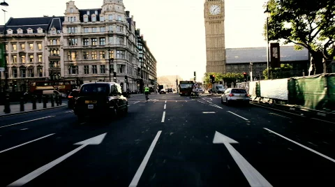 P.O.V. Westminster Square London Stock Footage