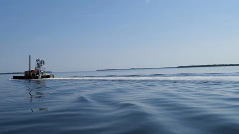 POV while boating on calm sea on Captiva Island Florida Stock Footage 94125191