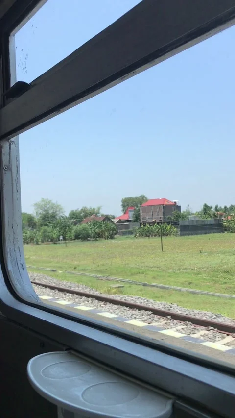 POV Window Seat Train | Portrait 库存影片 162298312