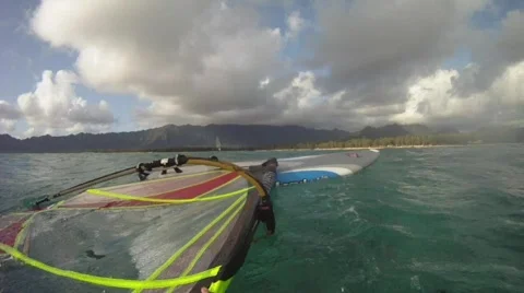 POV Windsurfing Wide Angle Stockbeeldmateriaal 671833