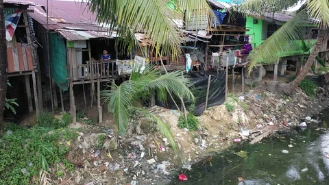 Poverty and pollution Stock Footage 121902816