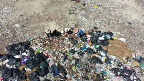 Poverty and pollution Stock Footage 125986200