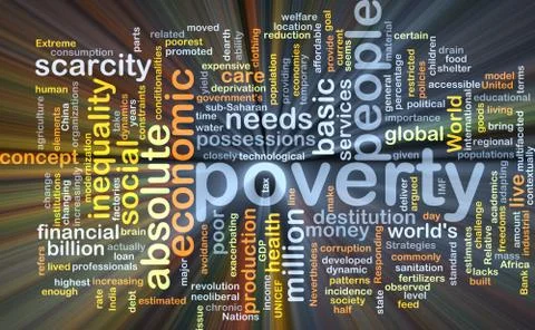 Poverty background concept glowing Stock Illustration