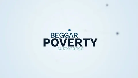 Poverty beggar sustenance poorness problem hunger life people charity suffer Stock Footage 103704338