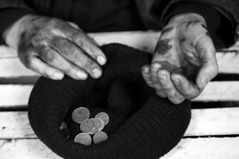 Poverty in developing countries. Black and white photography Foto stock
