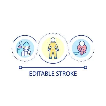 Poverty problem loop concept icon Stock Illustration