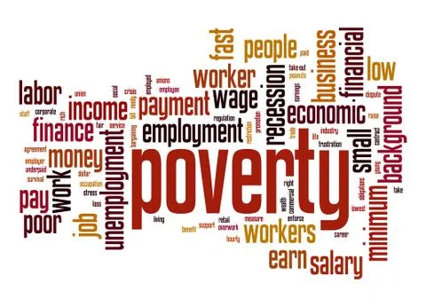 Poverty word cloud Stock Illustration
