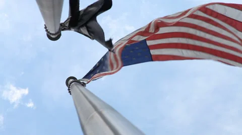 POW and American Flag Stock Footage 33750028
