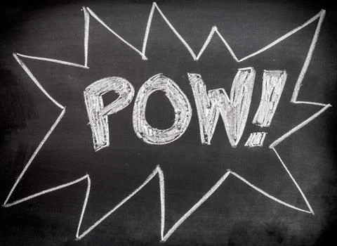 Pow comic action Stock Photos