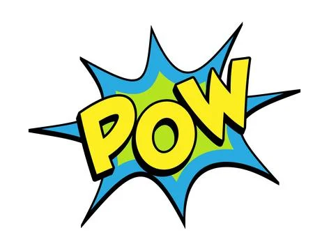 POW Comic Book Pop Art Explosion Burst Graphic 스톡 일러스트
