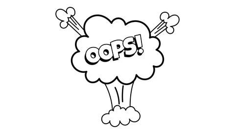 Pow comic bubble. Sound dialogue speech bubbles with word - Oops, WOW, Boom and Stock Illustration