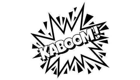 Pow comic bubble. Sound dialogue speech bubbles with word - Kaboom. Pop art Stock Illustration