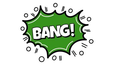 Pow comic bubble. Sound dialogue speech bubbles with word - Bang. Pop art Stock Illustration