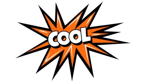 Pow comic bubble. Sound dialogue speech bubbles with word Cool. Pop art expre 库存插图